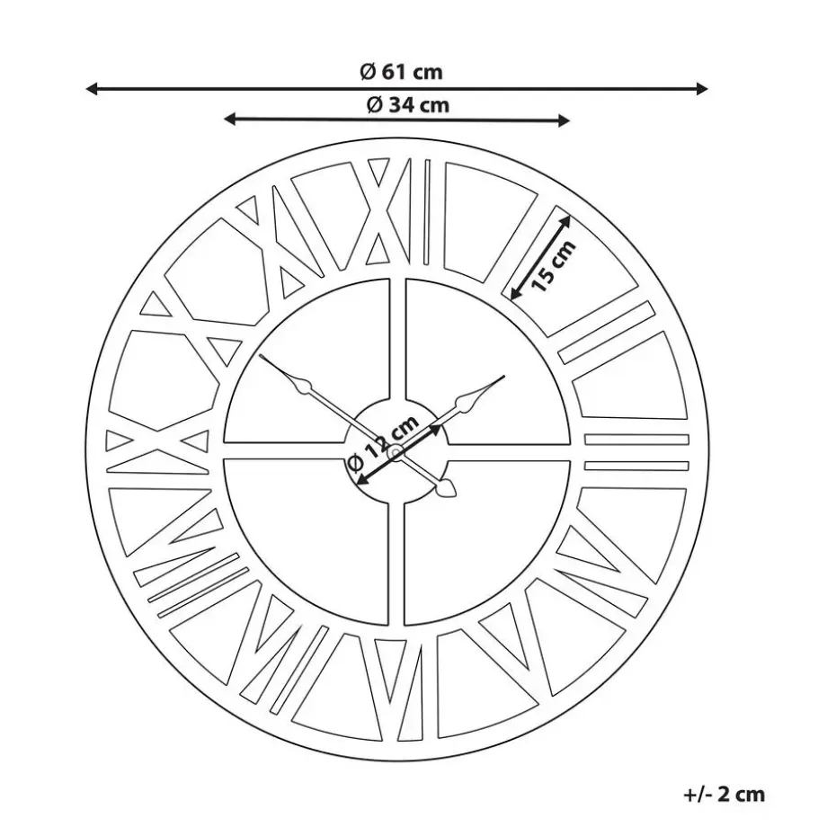 NOTTWIL - Wandklok - Goud - IJzer