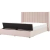 NOYERS - Bed met opbergruimte - Roze - 160 x 200 cm - Fluweel