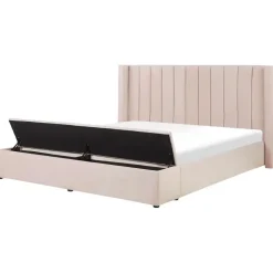NOYERS - Bed met opbergruimte - Roze - 180 x 200 cm - Fluweel