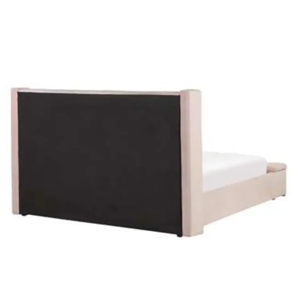 NOYERS - Bed met opbergruimte - Roze - 180 x 200 cm - Fluweel