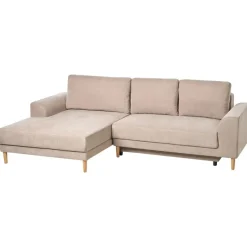 NUBORG - Hoekslaapbank 3-zits - Lichtbruin - Rechtszijdig - Chenille