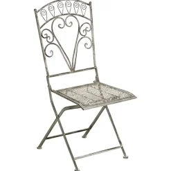 NURRA - Set van 2 tuinstoelen - Grijs - IJzer