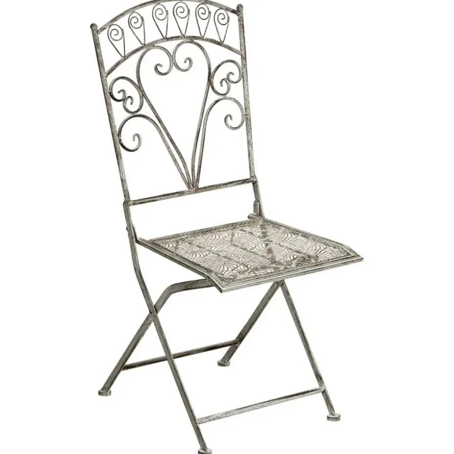 NURRA - Set van 2 tuinstoelen - Grijs - IJzer