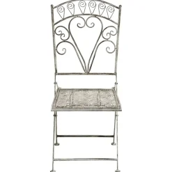 NURRA - Set van 2 tuinstoelen - Grijs - IJzer