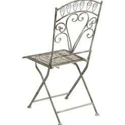 NURRA - Set van 2 tuinstoelen - Grijs - IJzer