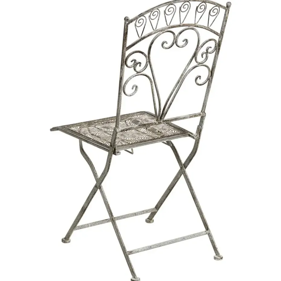 NURRA - Set van 2 tuinstoelen - Grijs - IJzer