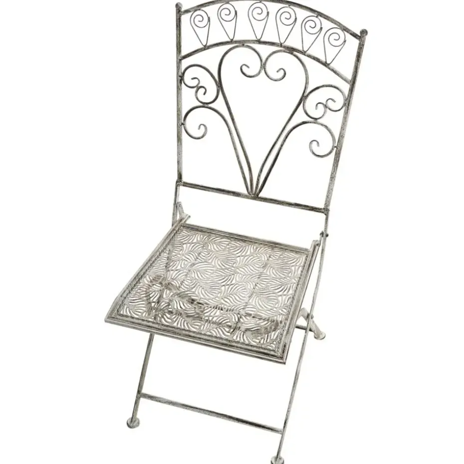 NURRA - Set van 2 tuinstoelen - Grijs - IJzer