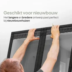 O'DADDY Deurgordijn Deluxe FIBER - Magnetisch Vliegengordijn 100x210 Zwart