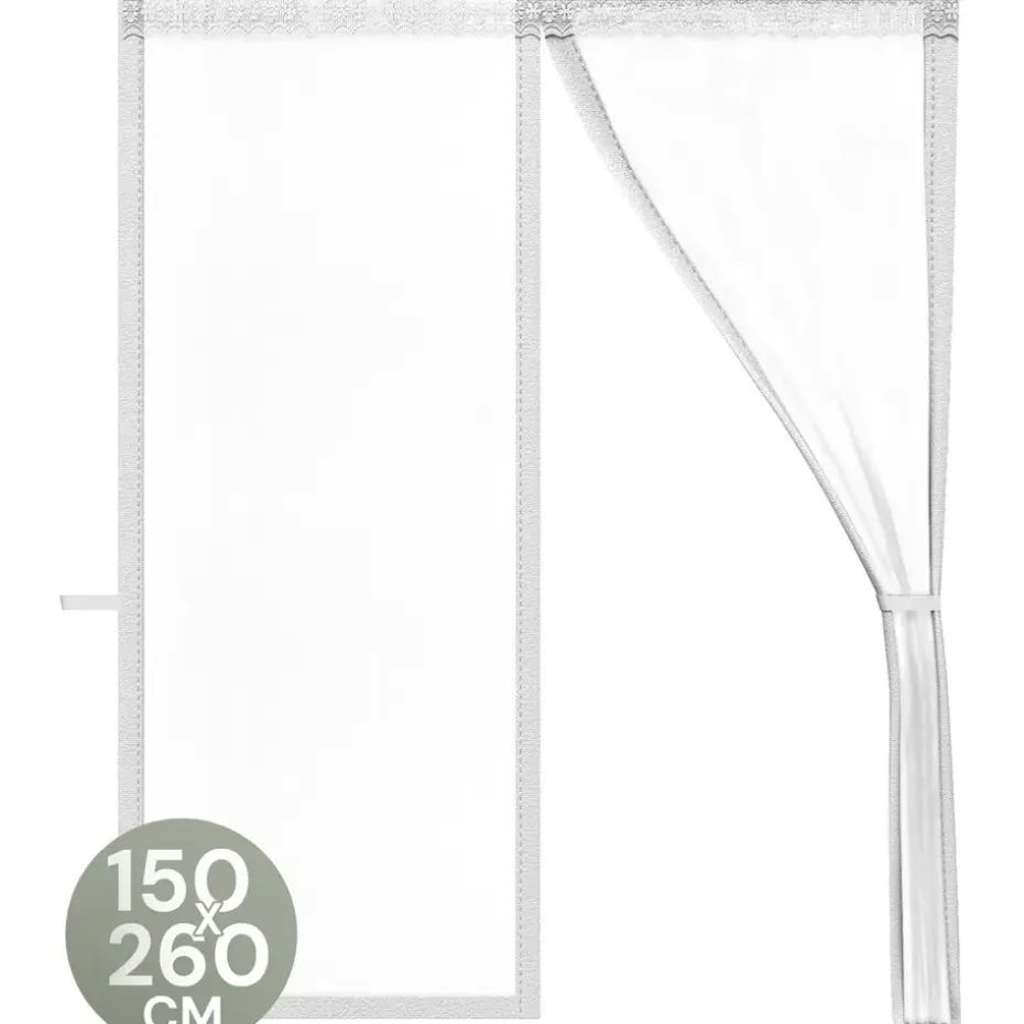 O'DADDY Deurgordijn Deluxe FIBER 150x260 - Magnetisch Vliegengordijn Wit