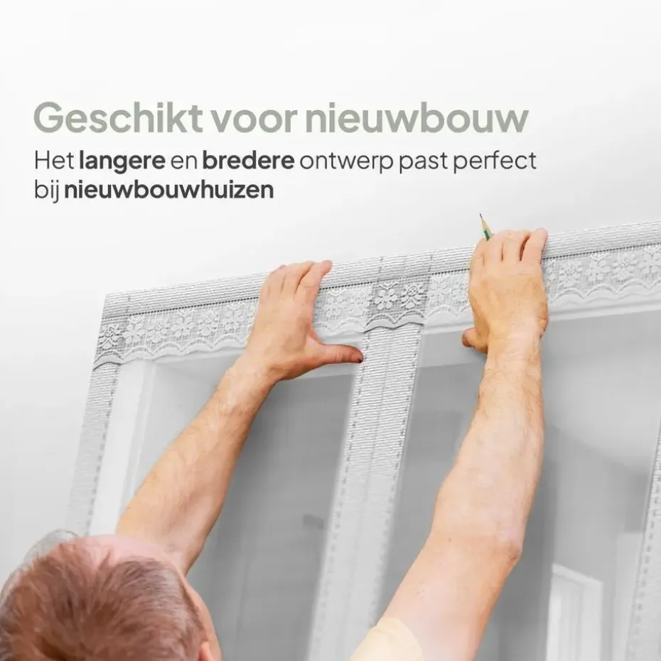 O'DADDY Deurgordijn Deluxe FIBER 85x205 - Magnetisch Vliegengordijn Wit