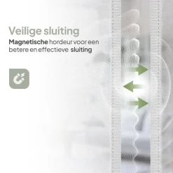 O'DADDY Deurgordijn Deluxe FIBER 92x210 - Magnetisch Vliegengordijn Wit