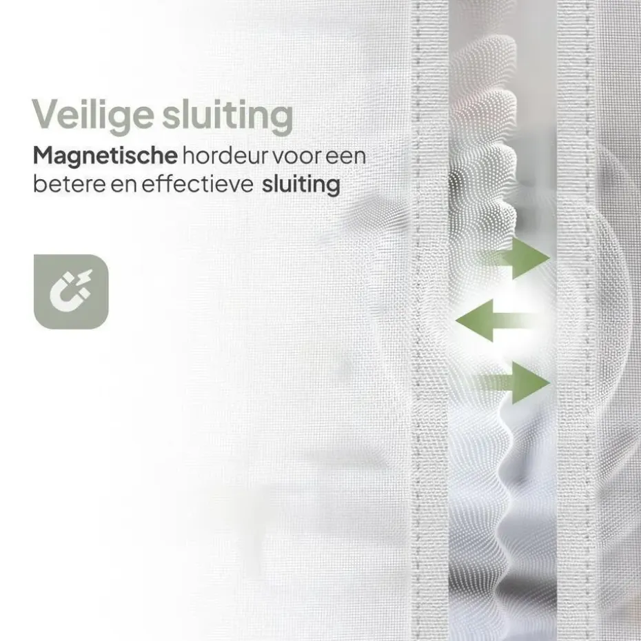 O'DADDY Deurgordijn Deluxe FIBER 100x260 - Magnetisch Vliegengordijn Wit