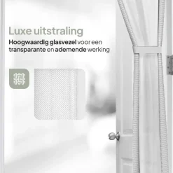 O'DADDY Deurgordijn Deluxe FIBER 184x260 - Magnetisch Vliegengordijn Wit