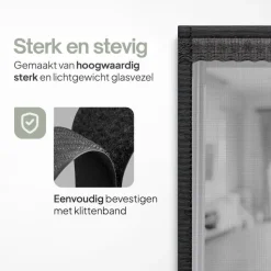 O'DADDY Deurgordijn Deluxe FIBER - Magnetisch Vliegengordijn 92x220 Zwart