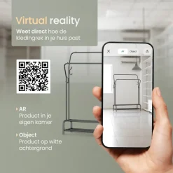 O'DADDY Dubbel Kledingrek met Schoenenrek - Zwart - 110x33x(137-157) cm