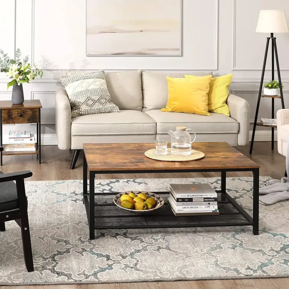 O'DADDY Industrieel Nachtkastje met Lade - 40x40x55 cm - Modern Bruin