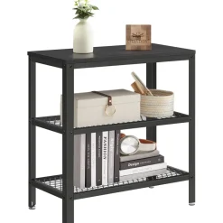 O'DADDY Industriële Wandtafel - 2 Gaasplanken - 60x30x60 cm - Zwart