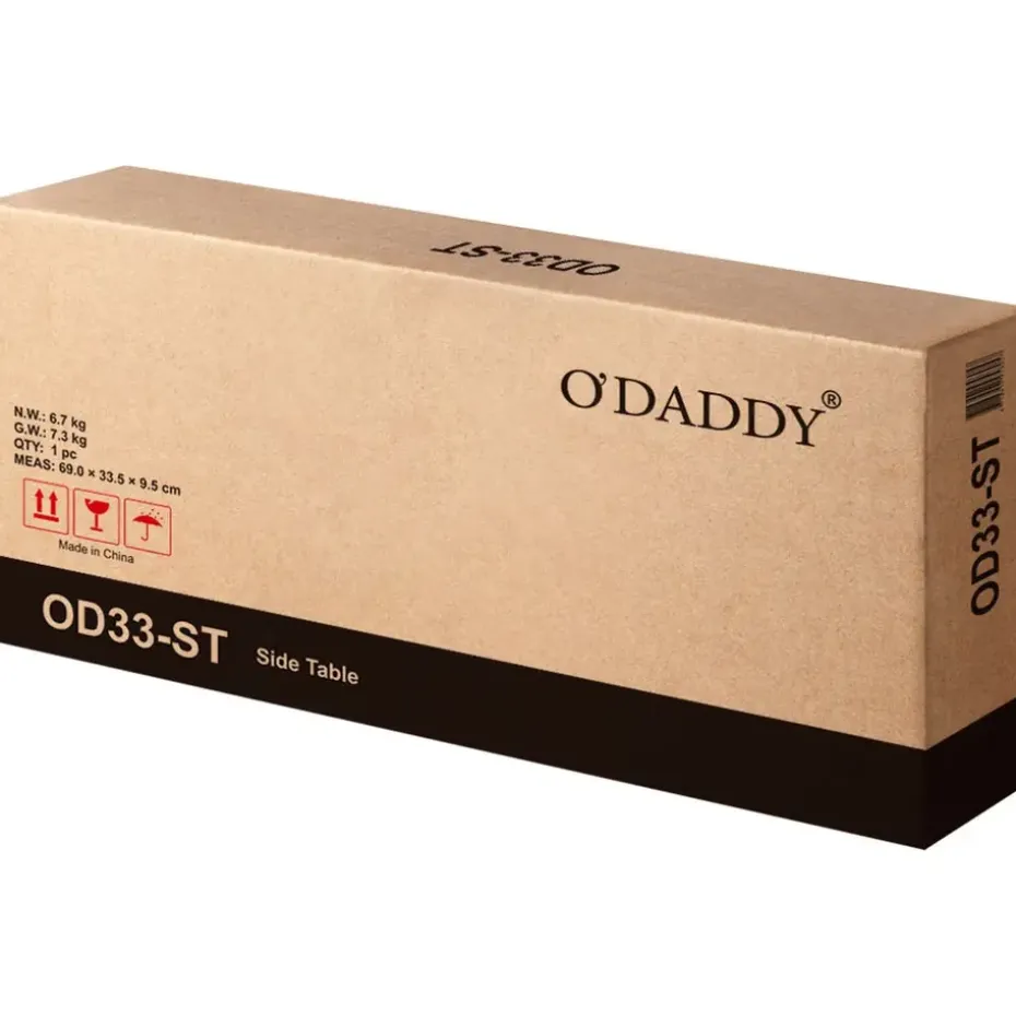 O'DADDY Industriële Wandtafel - 2 Gaasplanken - 60x30x60 cm - Zwart