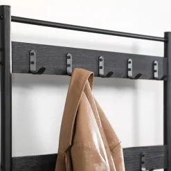 O'DADDY Kapstok met Schoenenrek - Zwart - 9 Haken - 2-Laags Rek