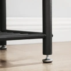 O'DADDY Kapstok met Schoenenrek - Zwart - 9 Haken - 2-Laags Rek