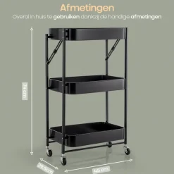 O'DADDY Keukentrolley inklapbaar