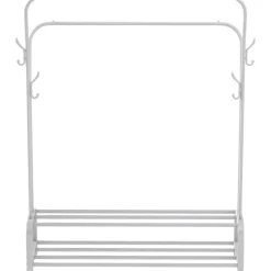 O'DADDY Kledingrek met Dubbel Schoenenrek - Wit - 110x33x(137-157) cm