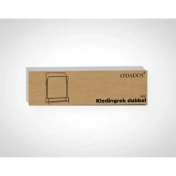 O'DADDY Kledingrek met Dubbel Schoenenrek - Wit - 110x33x(137-157) cm