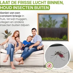 O'DADDY Raamhor - 130x150 cm - Aanpasbaar Vliegengaas