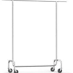 O'DADDY Verstelbaar Kledingrek op Wieltjes - Stabiel tot 130 kg - Zilver