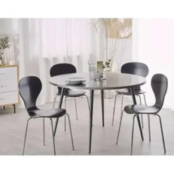 ODEON - Eettafel - Grijs - 120 x 120 cm - MDF