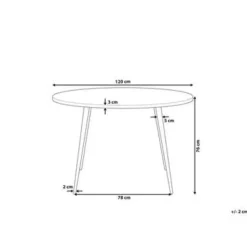 ODEON - Eettafel - Grijs - 120 x 120 cm - MDF