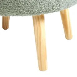 OKATON - Hocker met opbergruimte - Groen - Bouclé