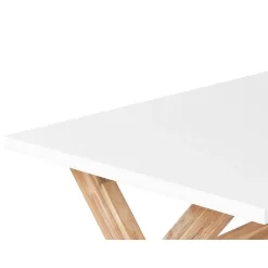 OLBIA - Tuinset voor 6 stoelen - Wit/Beige - Vezelcement