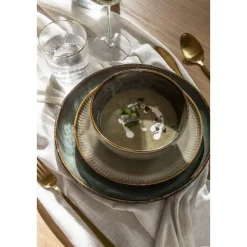 Ontbijtbord Camille - beige - stoneware - Ø22 cm