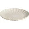 Ontbijtbord Flora off-white stoneware - Ø21,5 cm