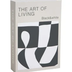 Opbergboek Art of Living zwart/wit - 5x23x16 cm