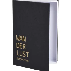 Opbergboek Wanderlust - zwart - 5x23x16 cm