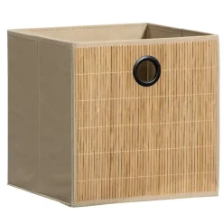 Opbergbox Kenzi bamboe - naturel - 31x31x31 cm