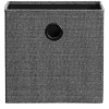 Opbergbox Kenzi linnen - antraciet - 31x31x31 cm