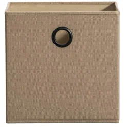 Opbergbox Kenzi linnen - zand - 31x31x31 cm