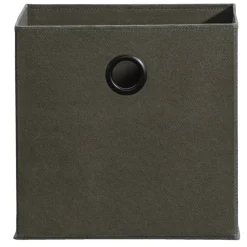 Opbergbox Kenzi stof - olijfgroen - 31x31x31 cm