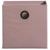 Opbergbox Kenzi stof - roze - 31x31x31 cm