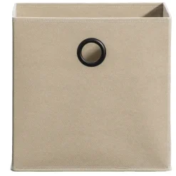 Opbergbox Kenzi stof - zand - 31x31x31 cm