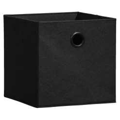 Opbergbox Kenzi stof - zwart - 31x31x31 cm