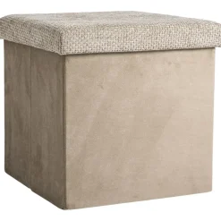 Opbergbox opvouwbaar - bruin - 38x38x38 cm