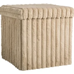 Opbergbox opvouwbaar - fluffy taupe - 38x38x38 cm