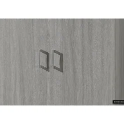 Opbergkast Ray 80cm met 2 deuren en 4 legplanken - grijze eik