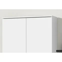 Opbergkast Ray 80cm met 2 deuren en 4 legplanken - wit