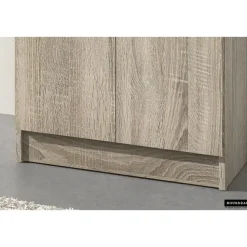 Opbergkast Ray 60cm met 2 deuren en 4 legplanken - sonoma eik