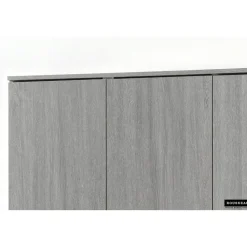 Opbergkast Ray 120cm met 3 deuren en 4 legplanken - grijze eik